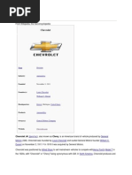 History of Chevrolate
