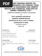 Download A Project Report on ceramic tile industry by niteshshah1985 SN24367422 doc pdf