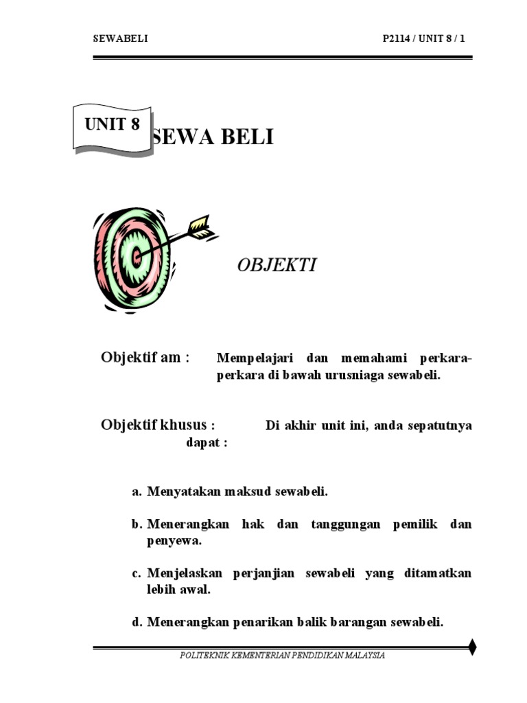 Unit 8 Sewa Beli Pdf