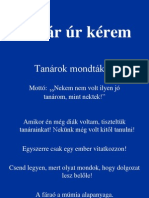 Tanárok Aranyköpései