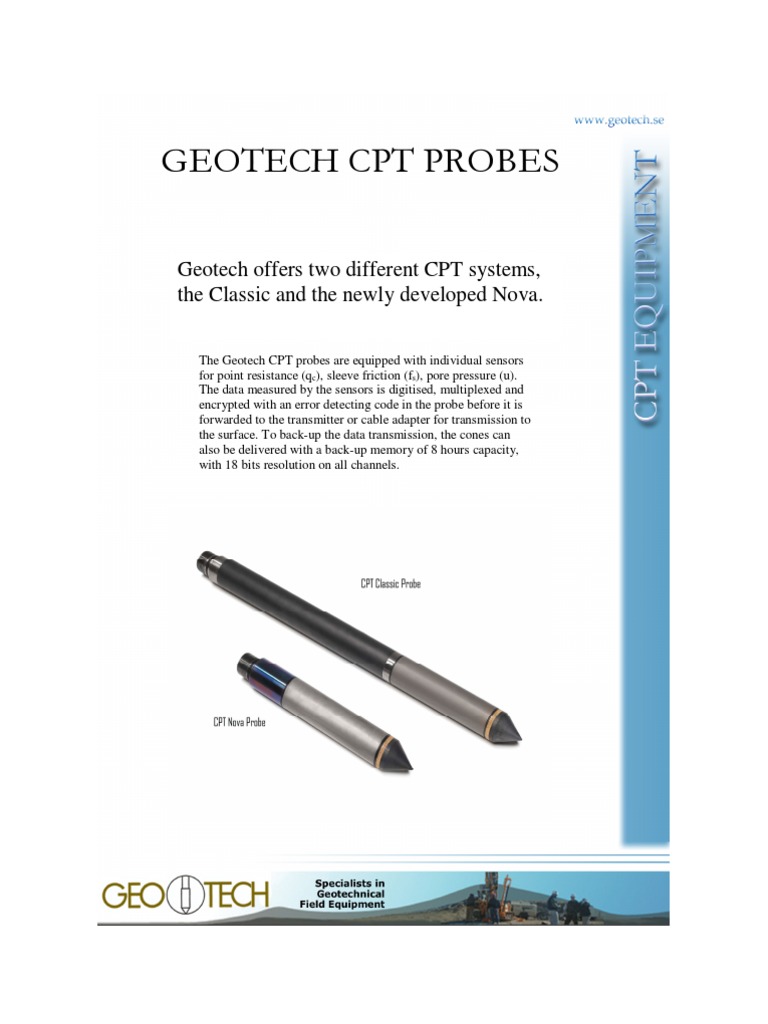 Geotech Cpt Probes | Geotechnical Engineering | Soil Mechanics