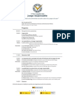 I Foro Español Juego Responsable Programa PDF
