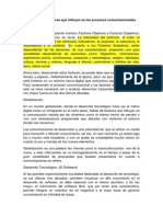 Dimensiones y Factores Que Influyen en Los Procesos Comunicacionales