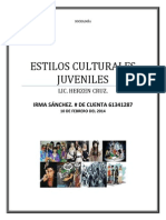 Tarea de Socio, Estilos Culturales Juveniles