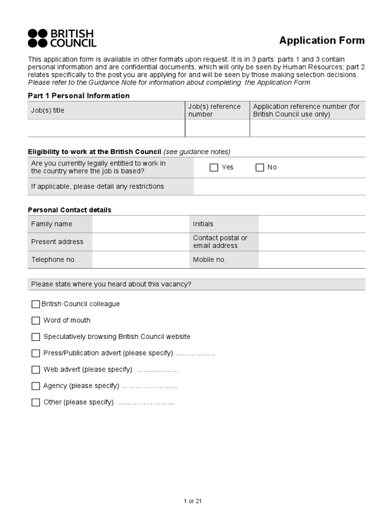 Bc External Application Form 3 | Equal Opportunity | Disability