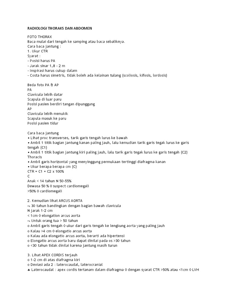 Radiologi Toraks Dan Abdomen | PDF | Seni