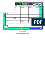 Horario Doraemon Editable Con Celdas