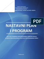 Nastavni Plan I Prograasm (Od I Do V Razreda Devetogodisnje Osnovne Skole) Za Skole Koje Realiziraju Nastavu Na Bosanskom Jeziku