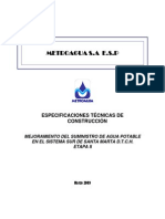 Especificaciones Tecnicas de Construccion Sistema Sur II PDF