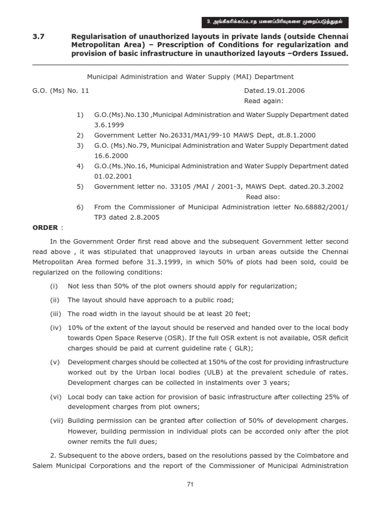 Regularisation of Unauthozied Layouts | PDF