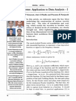 Wavelet Transforms: Application To Data Analysis - I