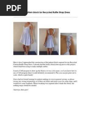 Ruffle Strap Dress - Custom Pattern Block Original