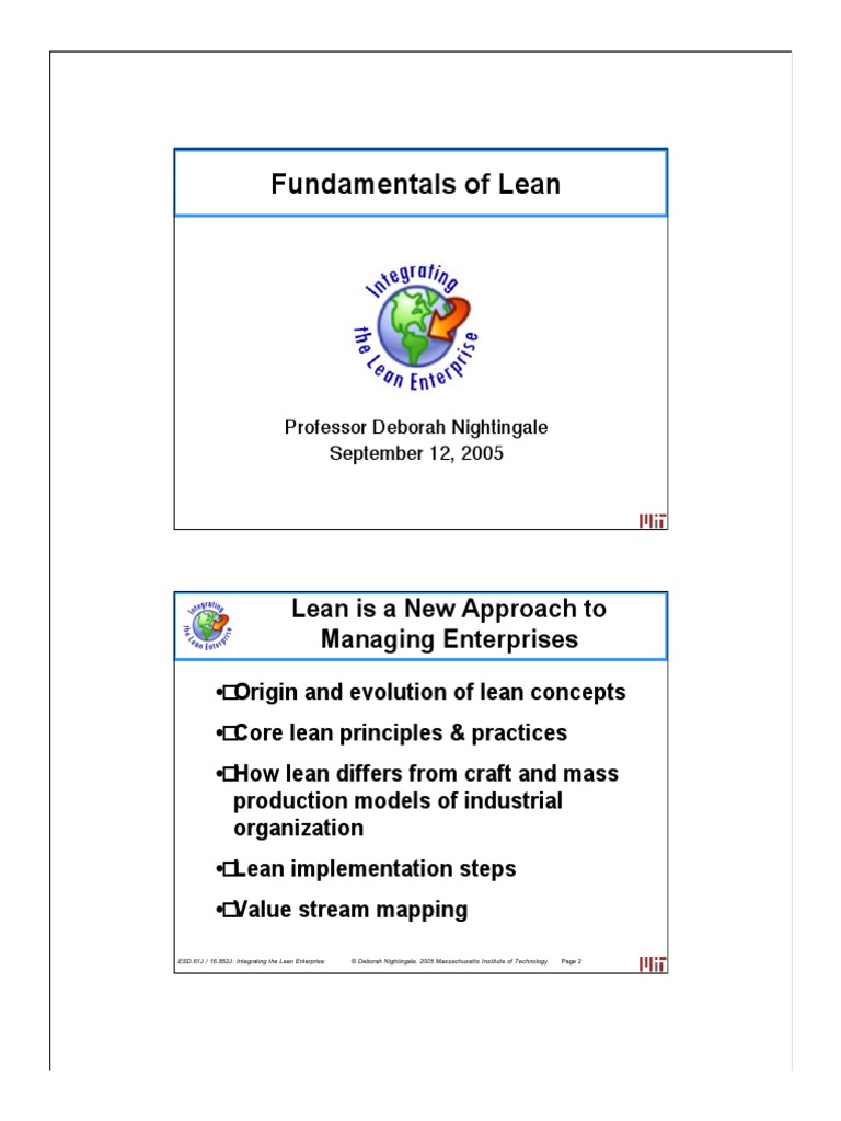 Fundamentals of Lean: Lean Is A New Approach To Managing Enterprises ...