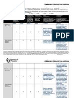 New Product Launch Marketing Plan, Part Iii: Learning Team Evaluation