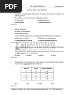 Entry Test Sample For BS Programs | PDF