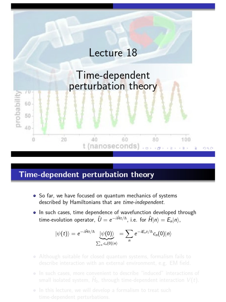Time-Dependent Perturbation Theory | PDF | Teaching Methods & Materials