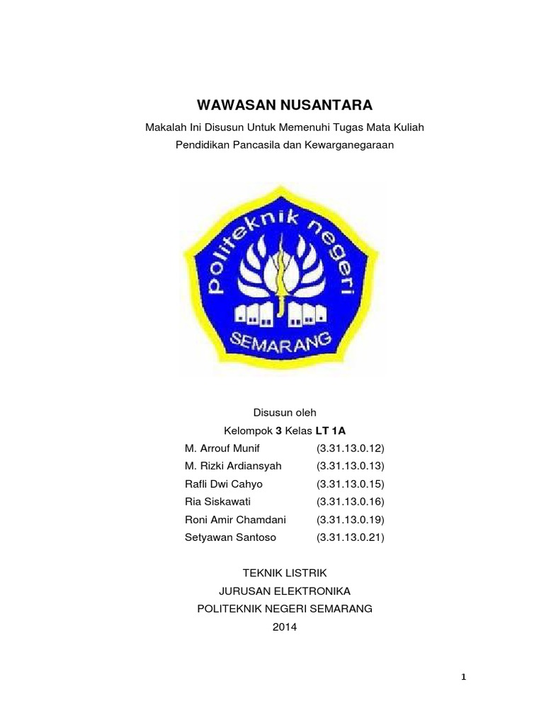 Makalah Wawasan Nusantara Contoh Makalah