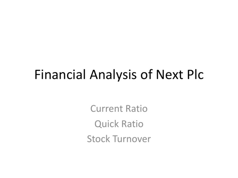 Next Plc Financial Ratios Analysis | PDF | Financial Economics | Investing