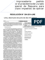 Resolución # 504-2014-Jne PDF