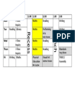 Foundation Timetable 2014