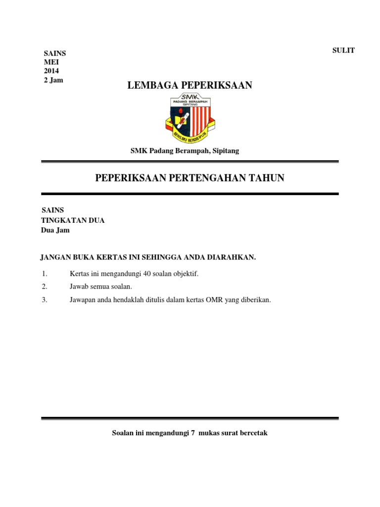 PT3 Sains Midterm PT3 Sains Midterm