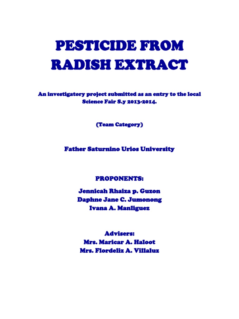 Sip Radish PDF Pesticide Foods