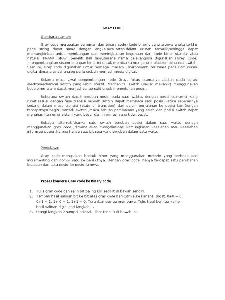 Gray Code | PDF | Komputer