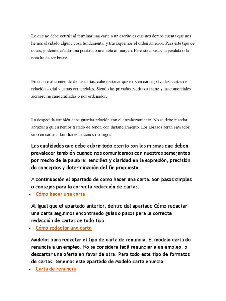 Como Redactar Una Carta De Despido Voluntario