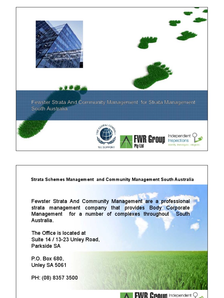 Strata Schemes Management Act South Australia Fewster Strata | PDF ...