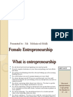 Female Entrepreneurship