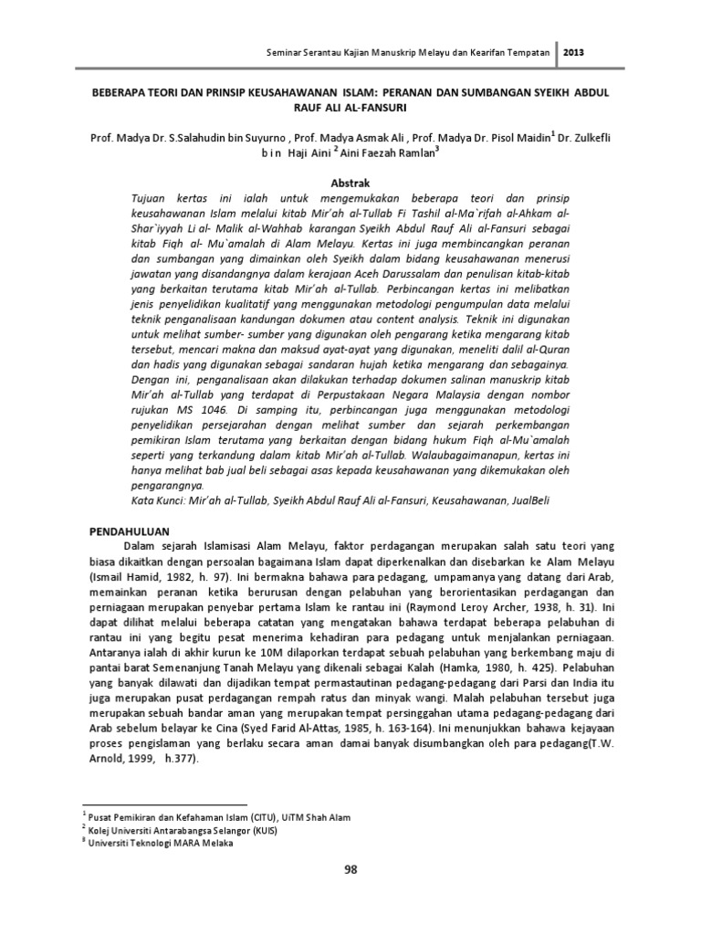 KK9 BEBERAPA TEORI DAN PRINSIP KEUSAHAWANAN  ISLAM pdf