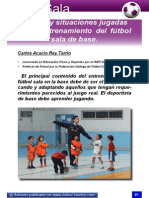 Juegos y Situaciones Jugadas en El Entrenamiento Del Fútbol Sala de Base PDF