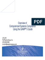 Computer System Validation Using GAMP 5