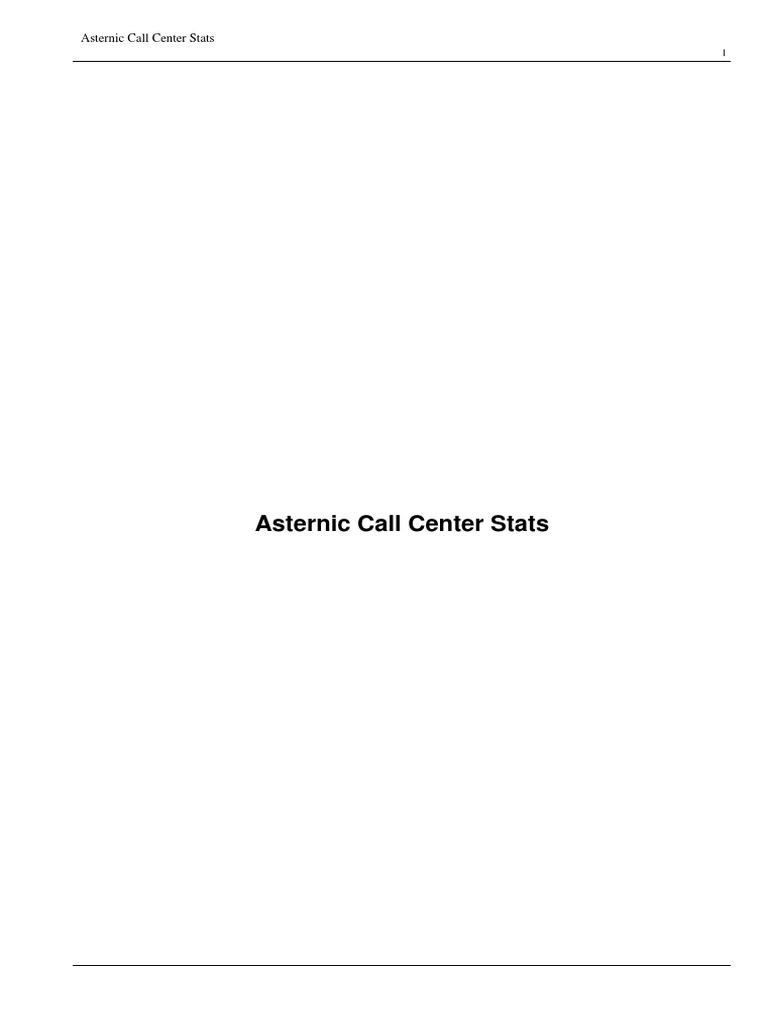 Estadísticas de Asternic Call Center | PDF | Mi sql | Servidor web