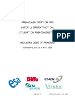 Area classification for landfill gas