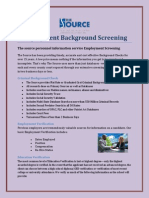Employment Background Screening