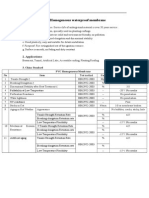 PVC Homogeneous waterproof membrane specifications