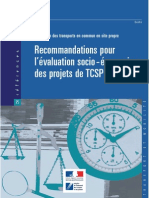 CERTU-Recommandations Pour L'evaluation Socio-Economique Des Projets TCSP PDF