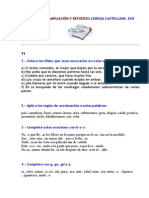 Actividades de Ampliación y Refuerzo. Lengua Castellana y Literatura Secundaria