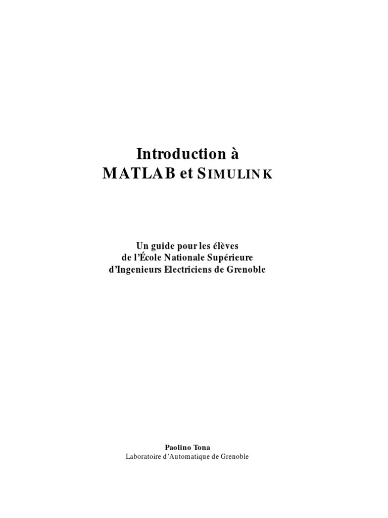 Intro Simulink PDF | PDF | Polynôme | MATLAB