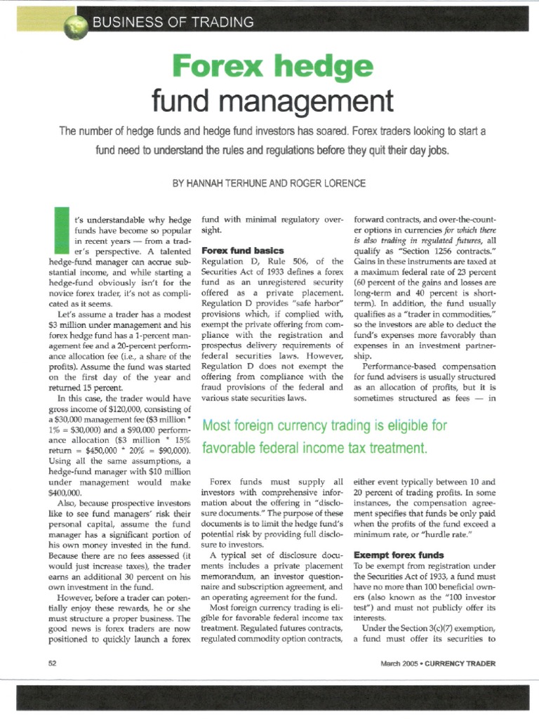 forex hedge funds