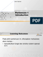 Pertemuan 1: Matakuliah: T0316/sistem Operasi Tahun: 2005 Versi/Revisi: 5