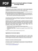 Download One Touch Options in Forex by anzraina SN2438211 doc pdf