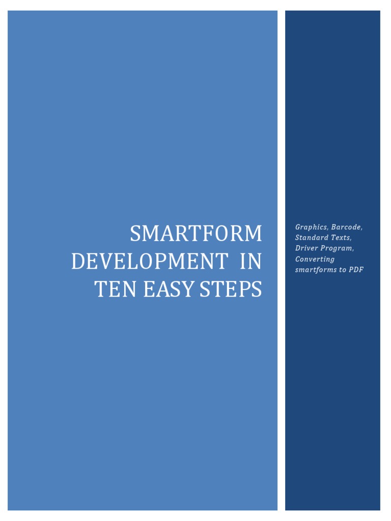 SAP Smartforms: 10-Step Guide | PDF | Barcode | File Format