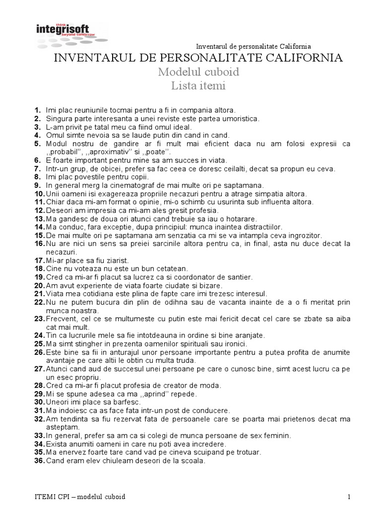 CPI Itemi | PDF