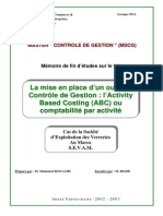 La Mise en Place Dun Outil de Contrôle de Gestionlactivity Based Costing ABC Ou Comptabilité Par PDF