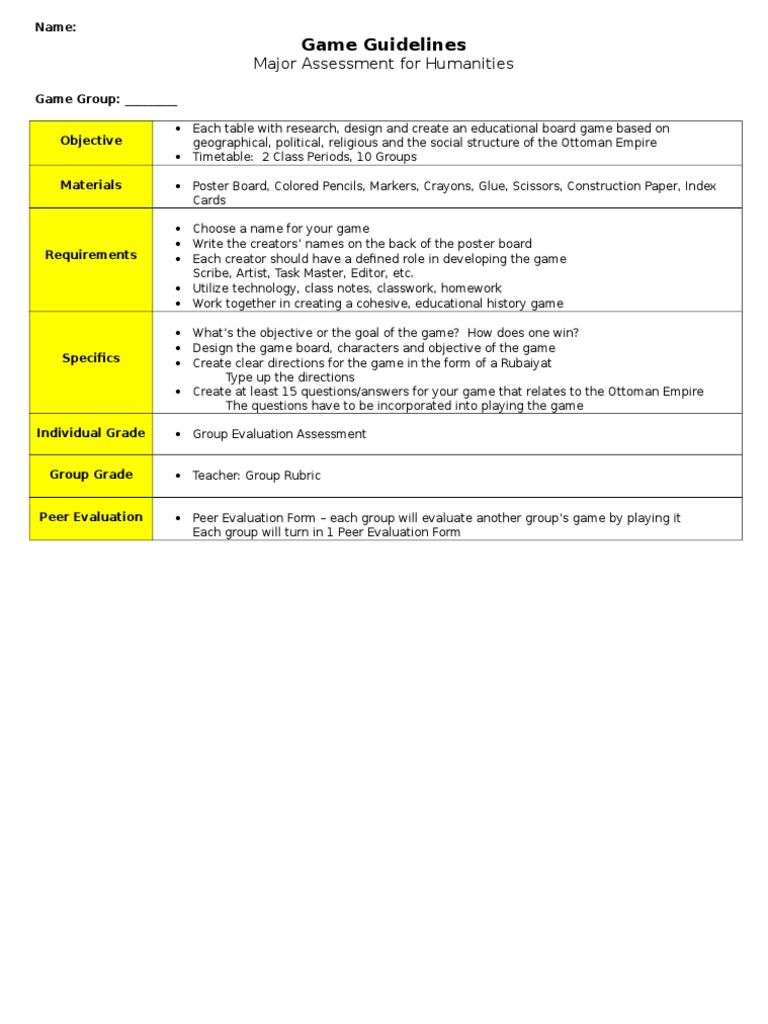 Gameguidelines | PDF