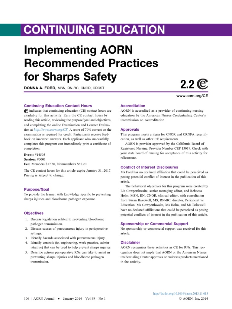 AORN PRACTICES.pdf Personal Protective Equipment