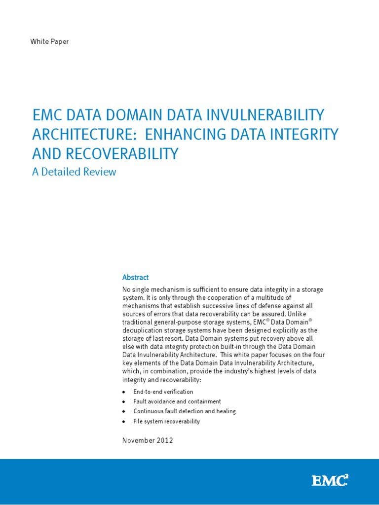 h7219 Data Domain Data Invul Arch WP | PDF | File System | Computer ...
