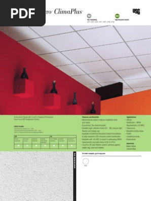 Usg Olympia Micro Climaplus Ceiling Panels Data Sc2180 Pdf
